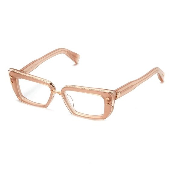 NWT BALMAIN EYEGLASSES UNISEX GOLD RECTANGULAR EYEWEAR BALMAIN NEW - Picture 1 of 2